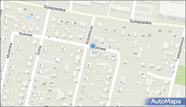 Piotrków Trybunalski, Bukowa, 8, mapa Piotrków Trybunalski