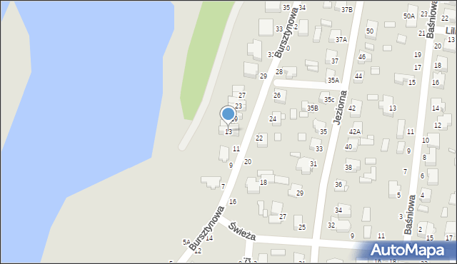 Piotrków Trybunalski, Bursztynowa, 13, mapa Piotrków Trybunalski