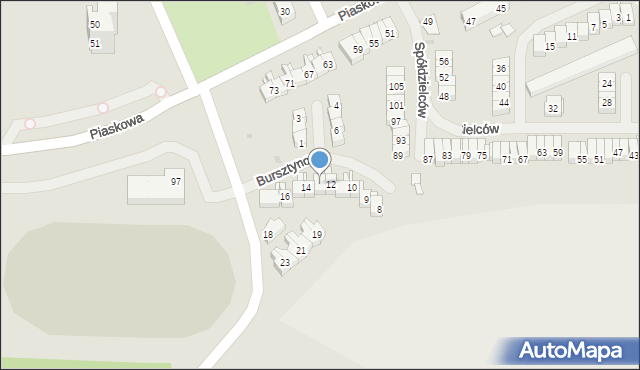 Police, Bursztynowa, 13, mapa Police