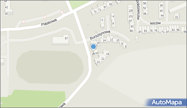 Police, Bursztynowa, 18, mapa Police