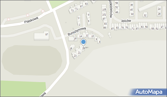 Police, Bursztynowa, 19, mapa Police