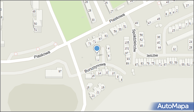 Police, Bursztynowa, 2, mapa Police