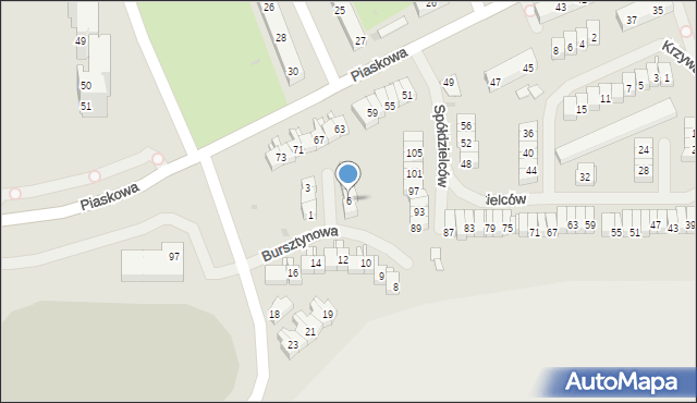 Police, Bursztynowa, 6, mapa Police