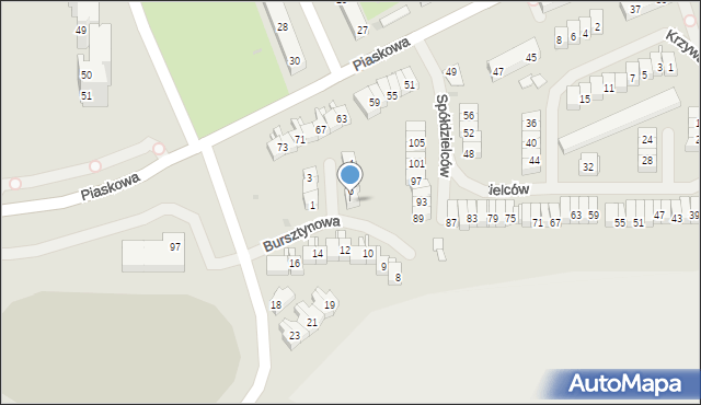 Police, Bursztynowa, 7, mapa Police