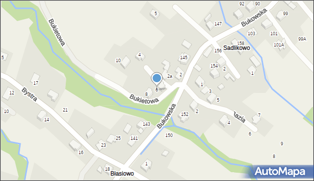 Porąbka, Bukietowa, 6, mapa Porąbka