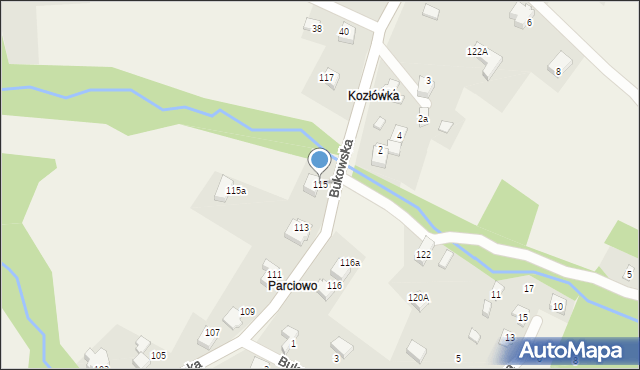 Porąbka, Bukowska, 115, mapa Porąbka