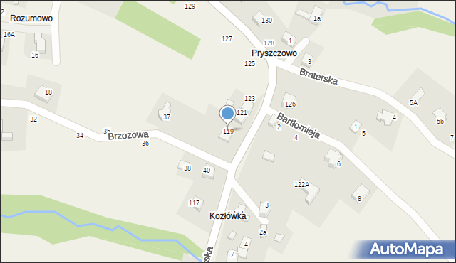 Porąbka, Bukowska, 119, mapa Porąbka