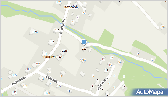 Porąbka, Bukowska, 122, mapa Porąbka