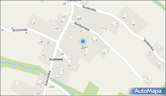 Porąbka, Bukowska, 122A, mapa Porąbka