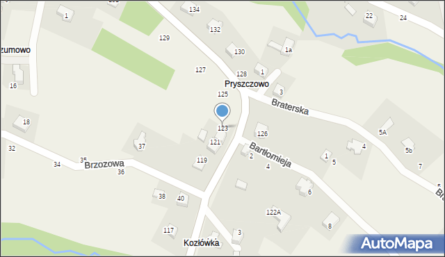 Porąbka, Bukowska, 123, mapa Porąbka