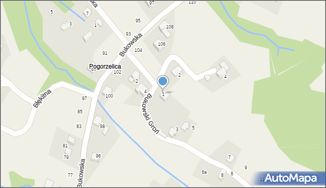 Porąbka, Bukowski Groń, 1, mapa Porąbka