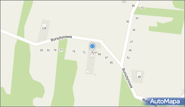 Poręba Spytkowska, Bursztynowa, 71, mapa Poręba Spytkowska