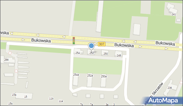 Poznań, Bukowska, 252, mapa Poznania