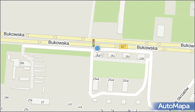 Poznań, Bukowska, 254, mapa Poznania