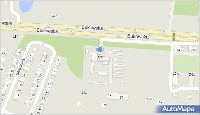 Poznań, Bukowska, 266, mapa Poznania