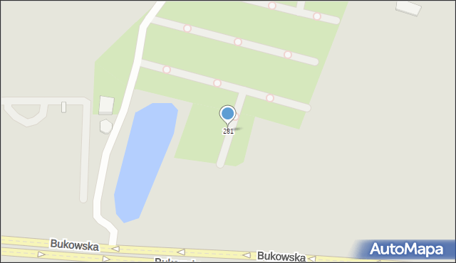 Poznań, Bukowska, 281, mapa Poznania