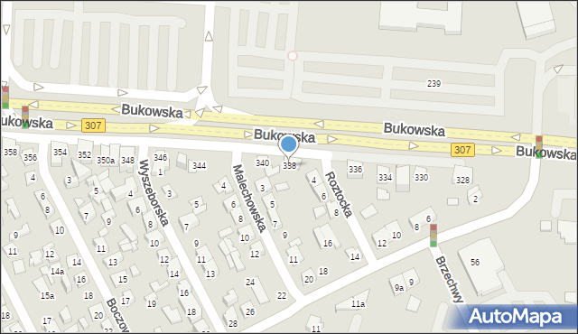 Poznań, Bukowska, 338, mapa Poznania