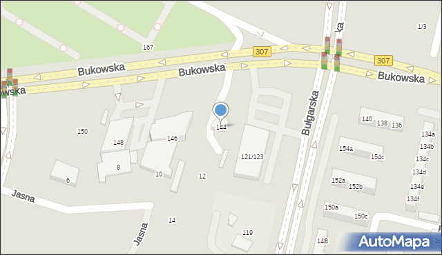 Poznań, Bukowska, 144, mapa Poznania