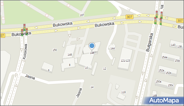 Poznań, Bukowska, 146, mapa Poznania
