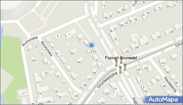 Poznań, Bułgarska, 7, mapa Poznania