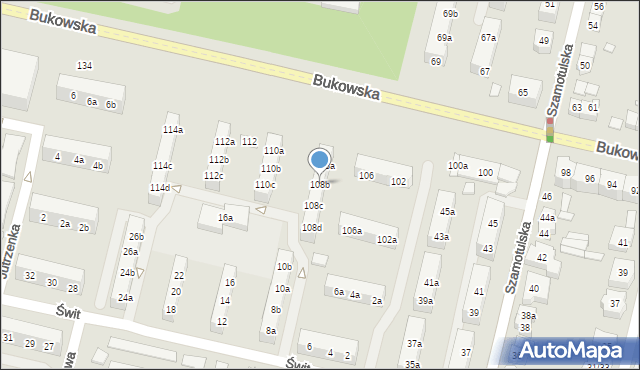 Poznań, Bukowska, 108b, mapa Poznania