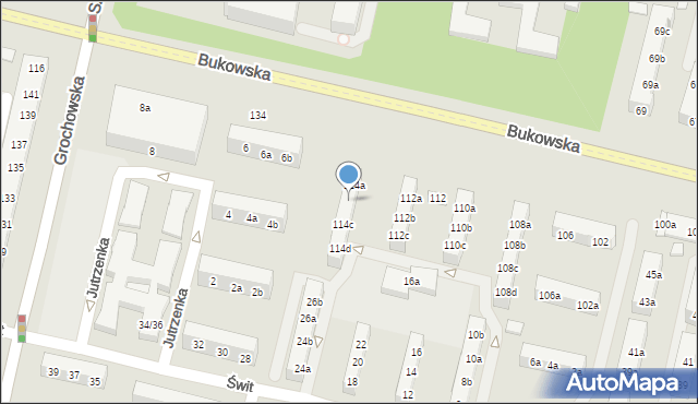 Poznań, Bukowska, 114b, mapa Poznania