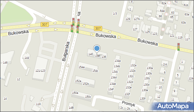 Poznań, Bukowska, 138, mapa Poznania