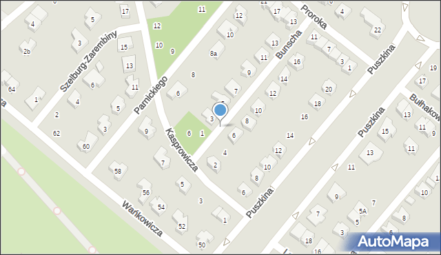 Poznań, Bunscha Karola, 10a, mapa Poznania