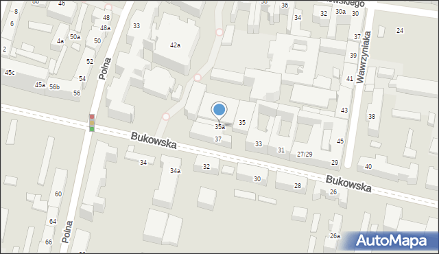 Poznań, Bukowska, 35a, mapa Poznania