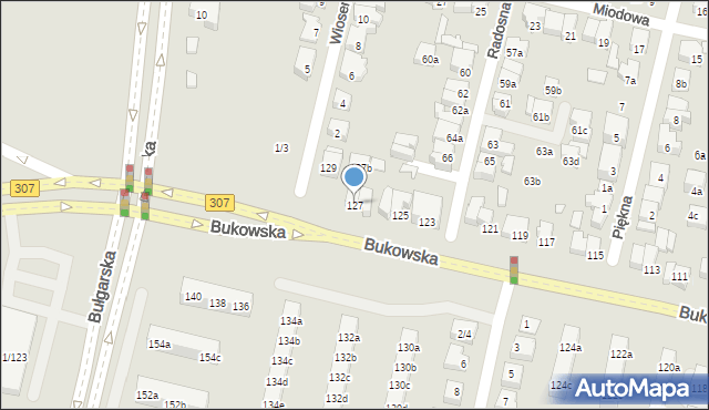 Poznań, Bukowska, 127, mapa Poznania