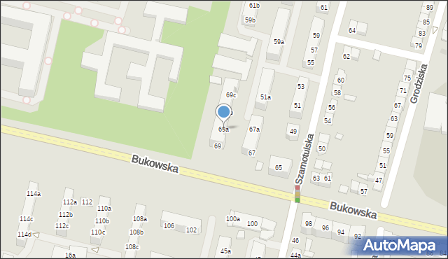 Poznań, Bukowska, 69a, mapa Poznania