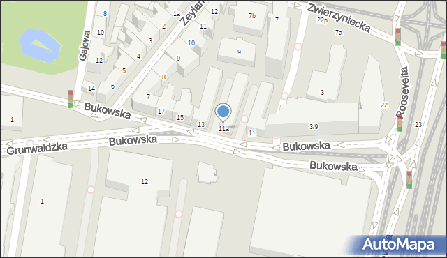 Poznań, Bukowska, 11a, mapa Poznania