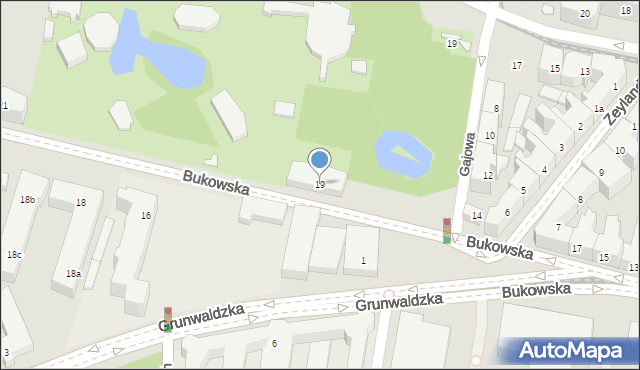 Poznań, Bukowska, 19, mapa Poznania