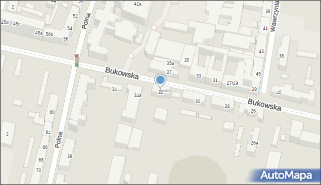 Poznań, Bukowska, 32, mapa Poznania