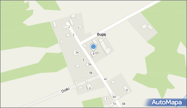 Pradła, Bugaj, 4, mapa Pradła