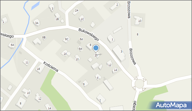 Pręgowo, Bukowskiego Bronisława, prof., 10, mapa Pręgowo