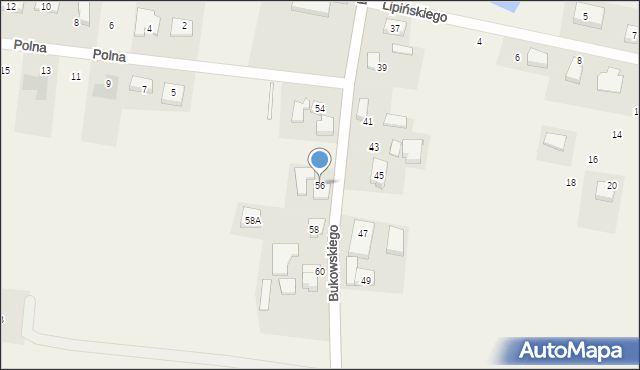 Pręgowo, Bukowskiego Bronisława, prof., 56, mapa Pręgowo