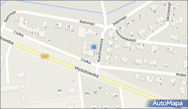 Pułtusk, Butrymowicza Leona, 1, mapa Pułtusk