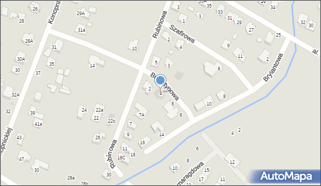 Radzymin, Bursztynowa, 4, mapa Radzymin