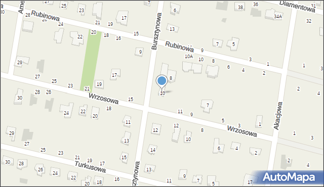 Rakowiska, Bursztynowa, 10, mapa Rakowiska