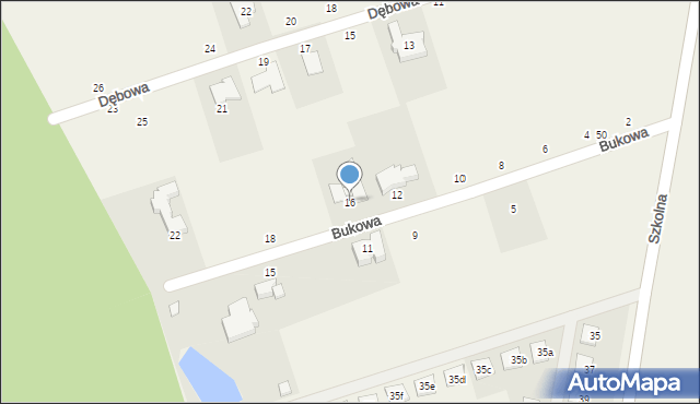 Rokietnica, Bukowa, 16, mapa Rokietnica