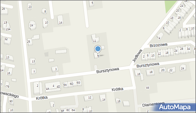 Rokitnica, Bursztynowa, 5, mapa Rokitnica