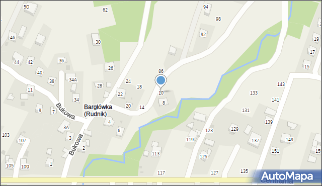 Rudnik, Bukowa, 10, mapa Rudnik