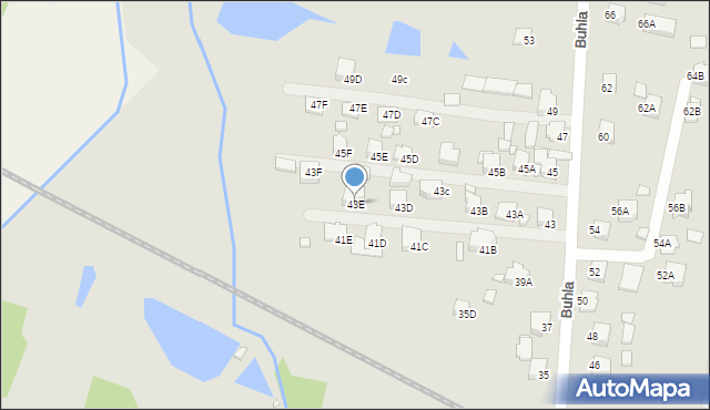 Rybnik, Buhla Maksymiliana, 43E, mapa Rybnika