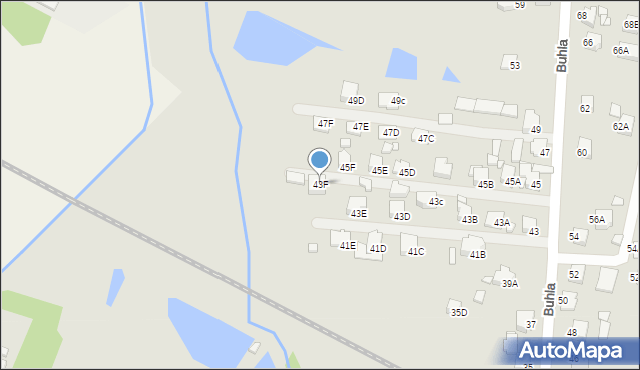 Rybnik, Buhla Maksymiliana, 43F, mapa Rybnika