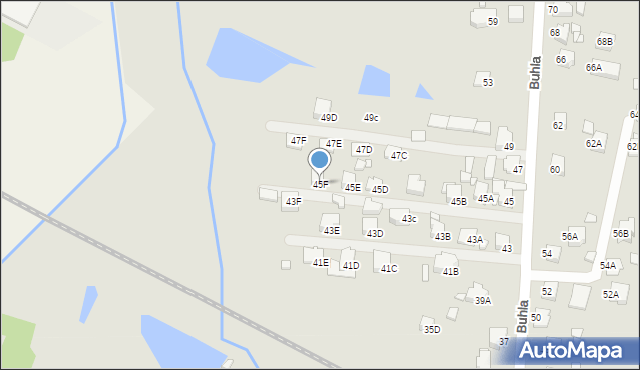 Rybnik, Buhla Maksymiliana, 45F, mapa Rybnika