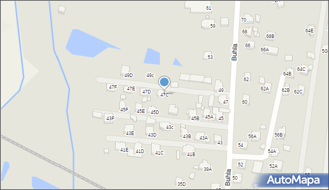 Rybnik, Buhla Maksymiliana, 47C, mapa Rybnika