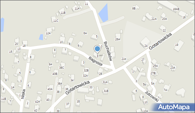 Rybnik, Buchalików, 1, mapa Rybnika