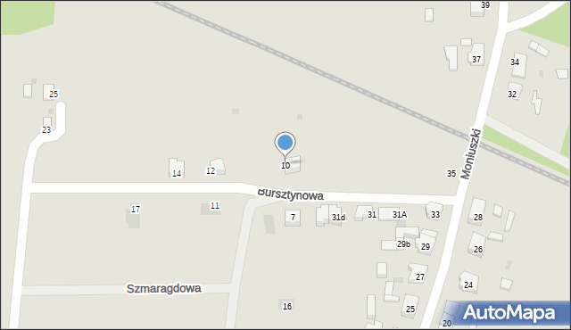 Rzepin, Bursztynowa, 10, mapa Rzepin