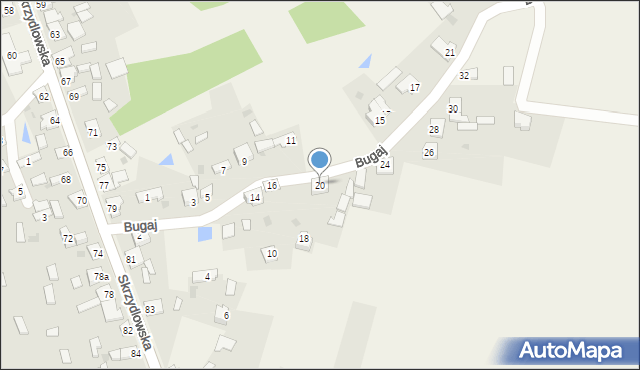 Rzerzęczyce, Bugaj, 20, mapa Rzerzęczyce